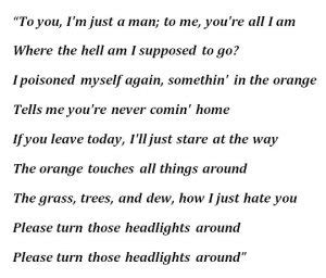 lyrics to something in the orange